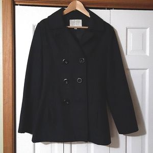 Grey Wool Blend Coat